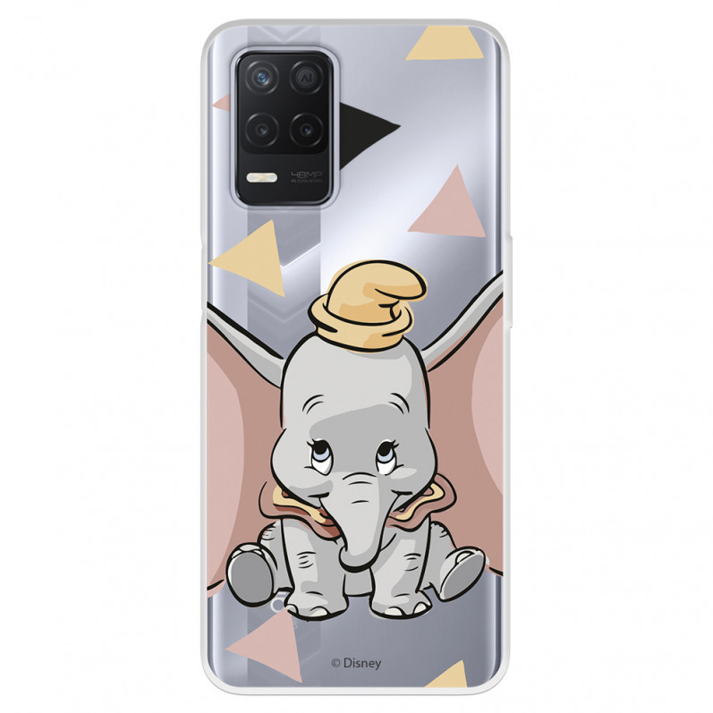 Funda para Realme Narzo 30 5G Oficial de Disney Dumbo Silueta Transparente - Dumbo