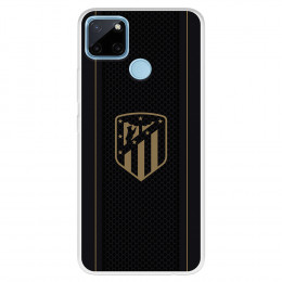 Funda para Realme C21Y del Atleti Escudo Dorado Fondo Negro - Licencia Oficial Atlético de Madrid