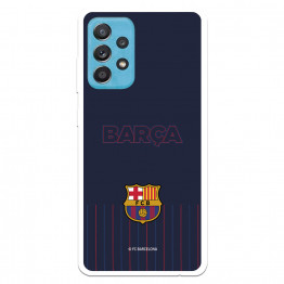 Funda para Samsung Galaxy A52 4G del Barcelona Barsa Fondo Azul - Licencia Oficial FC Barcelona