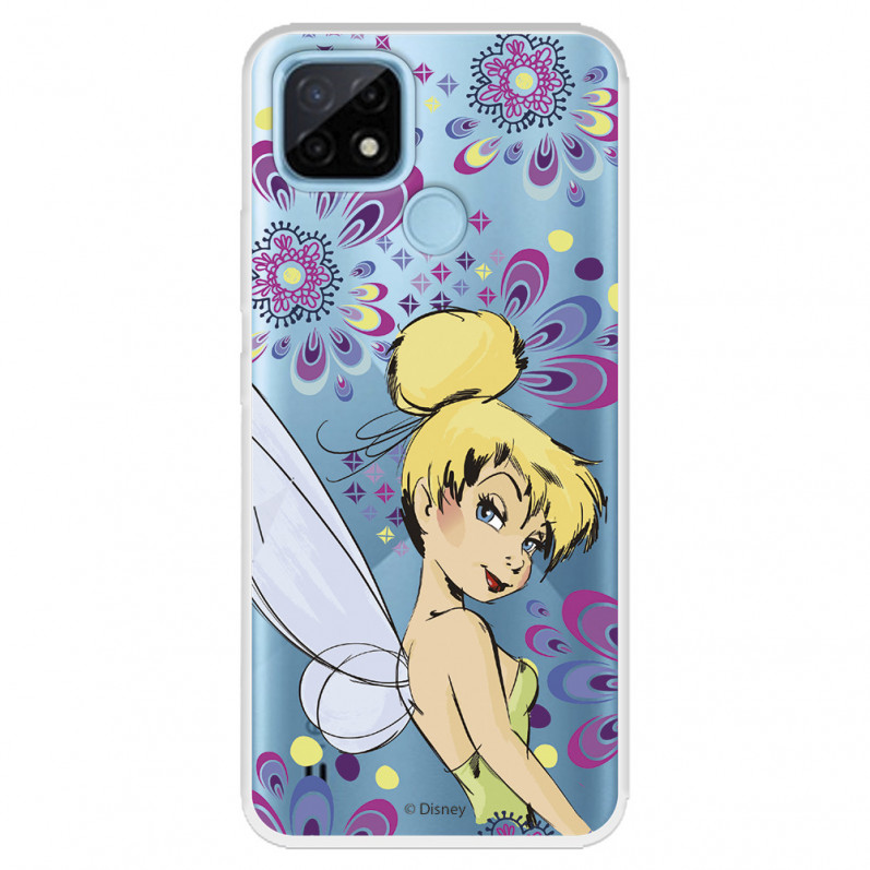 Coque pour Realme C21 Officielle de Disney Clochette Flores - Peter Pan