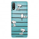 Funda para Motorola Moto E40 Oficial de Peanuts Snoopy rayas - Snoopy