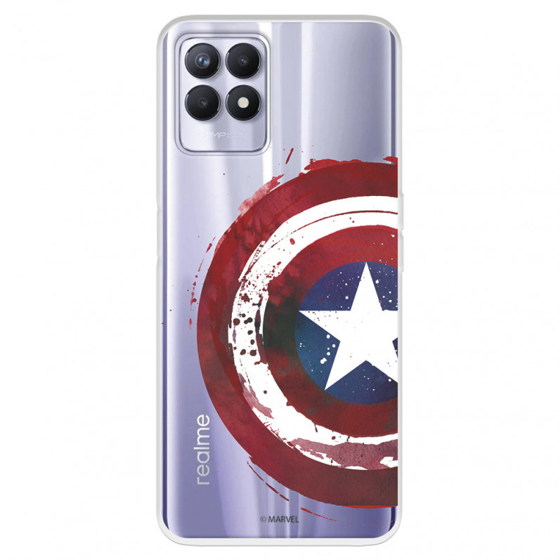 Funda para Realme C11 2021 Oficial de Marvel Capitán América Escudo Transparente - Marvel