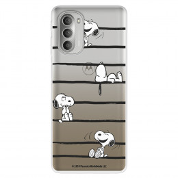 Funda para Motorola Moto G51 5G Oficial de Peanuts Snoopy rayas - Snoopy