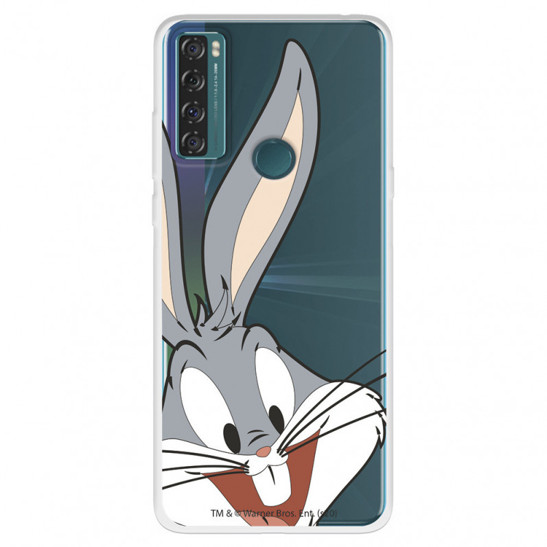 Coque pour TCL 20 SE Officielle de Warner Bros Bugs Bunny Silhouette Transparente Looney Tunes