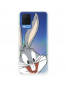 Coque pour Oppo A55 4G Officielle de Warner Bros Bugs Bunny Silhouette Transparente - Looney Tunes