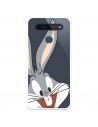 Coque pour LG K51S Officielle de Warner Bros Bugs Bunny Silhouette Transparente - Looney Tunes