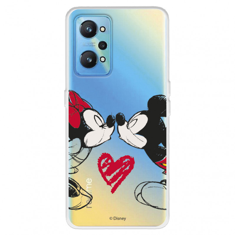 Coque pour Realme GT Neo 2 Disney Officiel Mickey et Minnie Bisou - Classiques Disney