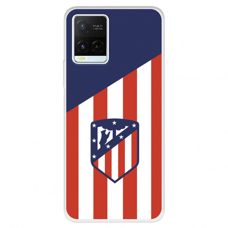 Coque pour Vivo Y33s de l'Atlético de Madrid Écusson Fond Atlético - License Oficielle de l'Atlético de Madrid