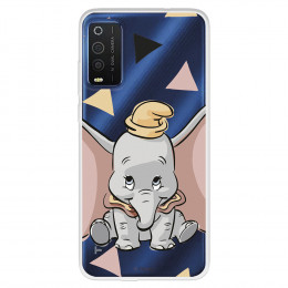 Funda para TCL 205 Oficial de Disney Dumbo Silueta Transparente - Dumbo