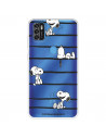 Funda para ZTE Blade A31 Oficial de Peanuts Snoopy rayas - Snoopy