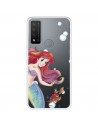 Funda para TCL 20R 5G Oficial de Disney Ariel y Sebastián Burbujas - La Sirenita