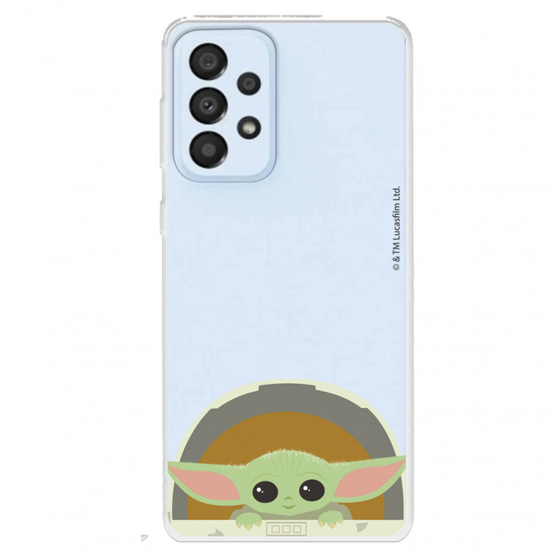 Funda para Samsung Galaxy A33 5G Oficial de Star Wars Baby Yoda Sonrisas - The Mandalorian