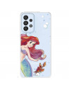 Funda para Samsung Galaxy A33 5G Oficial de Disney Ariel y Sebastián Burbujas - La Sirenita