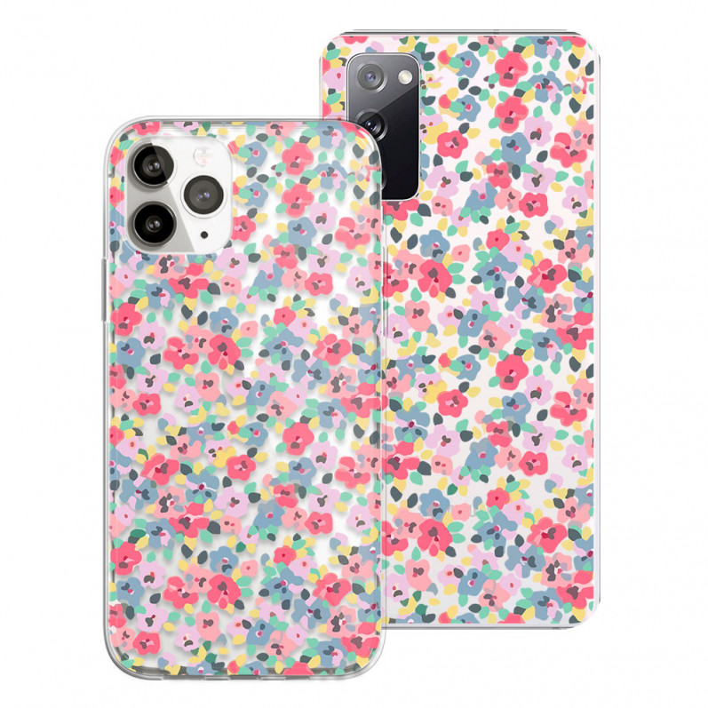 Coque Motif Floral Coups de Pinceau