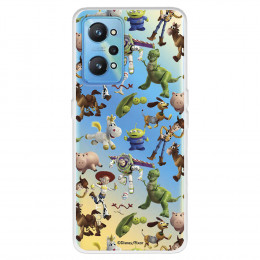 Funda para Realme GT 2 Oficial de Disney Muñecos Toy Story Siluetas - Toy Story