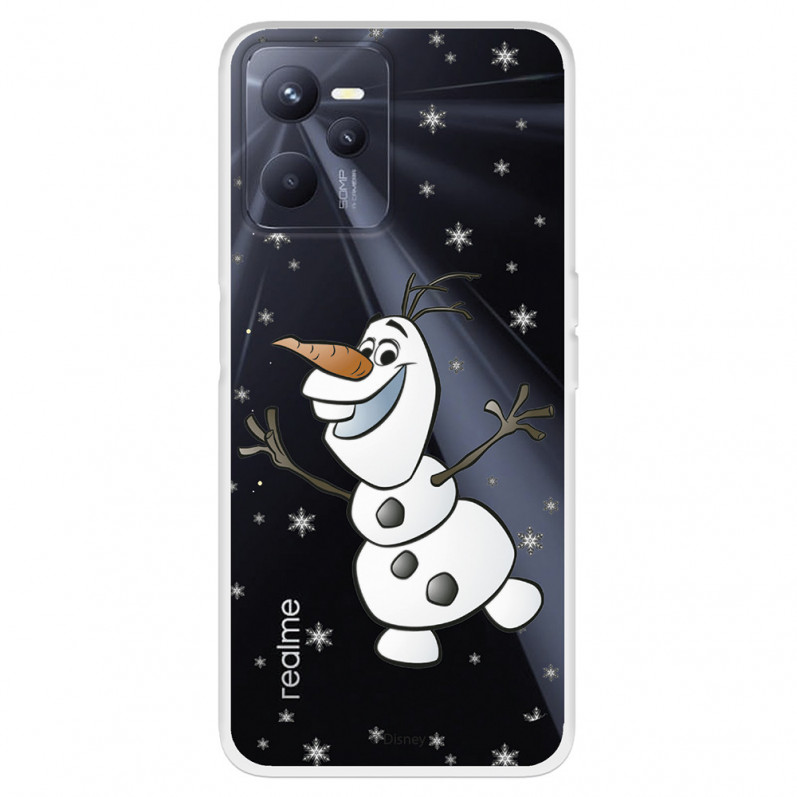 Funda para Realme C35 Oficial de Disney Olaf Transparente - Frozen