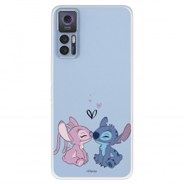 Funda para TCL 30 5G Oficial de Disney Angel & Stitch Beso - Lilo & Stitch