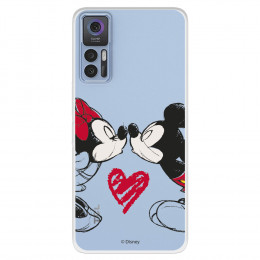 Funda para TCL 30 5G Oficial de Disney Mickey y Minnie Beso - Clásicos Disney