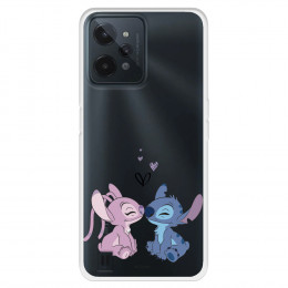 Funda para Realme C31 Oficial de Disney Angel & Stitch Beso - Lilo & Stitch