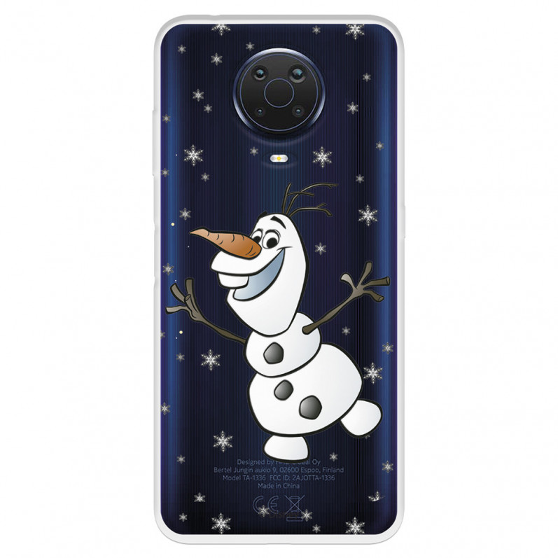 Funda para Nokia G10 Oficial de Disney Olaf Transparente - Frozen