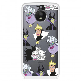 Funda para Motorola Moto E4 Oficial de Disney Villanas Patrón - Villanas Disney