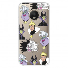 Funda para Motorola Moto G5 Plus Oficial de Disney Villanas Patrón - Villanas Disney