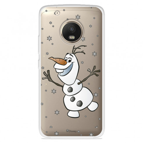 Funda para Motorola Moto G5 Plus Oficial de Disney Olaf Transparente - Frozen