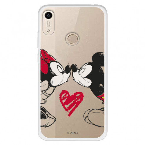 Funda para Huawei Y6 2019 Oficial de Disney Mickey y Minnie Beso - Clásicos Disney