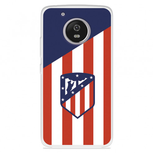 Funda para Motorola Moto G5 del Atlético de Madrid Escudo Fondo Atletico  - Licencia Oficial Atlético de Madrid