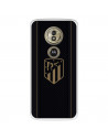 Funda para Motorola Moto G6 Play del Atlético de Madrid Escudo Dorado Fondo Negro  - Licencia Oficial Atlético de Madrid