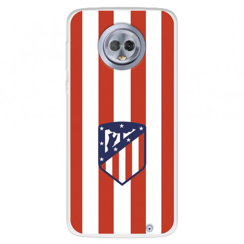 Funda para Motorola Moto G6 Plus del Atlético de Madrid Escudo Rojiblanco  - Licencia Oficial Atlético de Madrid