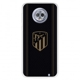 Funda para Motorola Moto G6 Plus del Atlético de Madrid Escudo Dorado Fondo Negro  - Licencia Oficial Atlético de Madrid