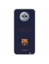 Funda para Motorola Moto G6 Plus del FC Barcelona Barsa Fondo Azul  - Licencia Oficial FC Barcelona