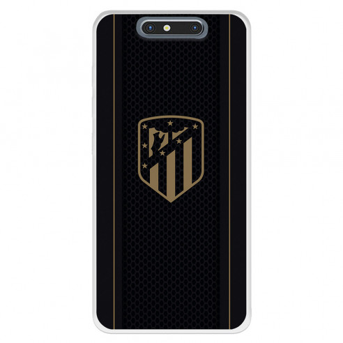 Funda para ZTE Blade V8 del Atlético de Madrid Escudo Dorado Fondo Negro  - Licencia Oficial Atlético de Madrid