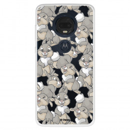 Funda para Motorola Moto G7 Plus Oficial de Disney Tambor Patrones - Bambi