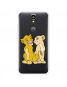 Funda para Huawei Y560 Oficial de Disney Simba y Nala Silueta - El Rey León