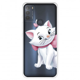 Funda para Motorola Moto G50 5G Oficial de Disney Marie Silueta - Los Aristogatos