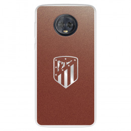 Funda para Motorola Moto G6 del Atlético de Madrid Escudo Plateado Fondo  - Licencia Oficial Atlético de Madrid