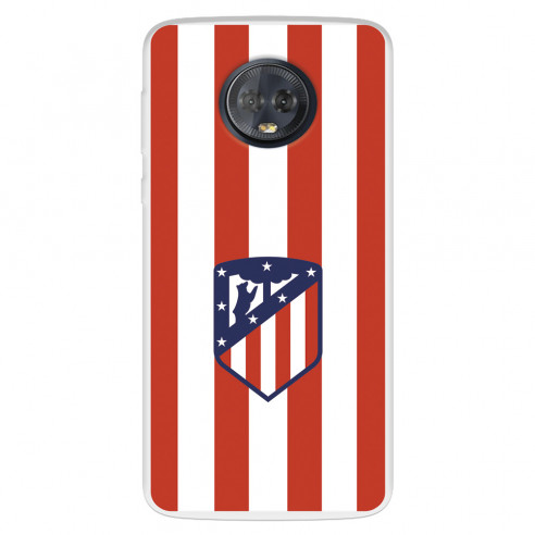 Funda para Motorola Moto G6 del Atlético de Madrid Escudo Rojiblanco  - Licencia Oficial Atlético de Madrid