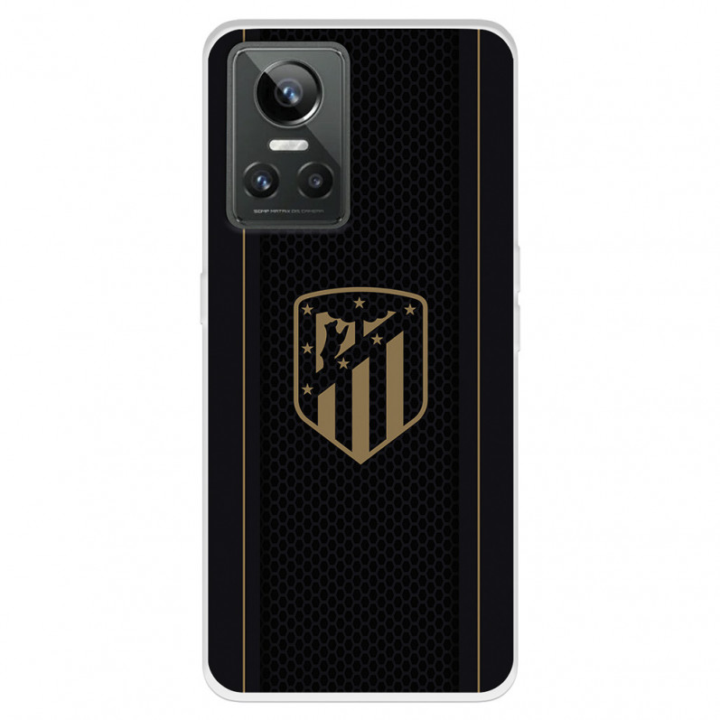 Funda para Realme GT Neo 3 del Atlético de Madrid Escudo Dorado Fondo Negro - Licencia Oficial Atlético de Madrid