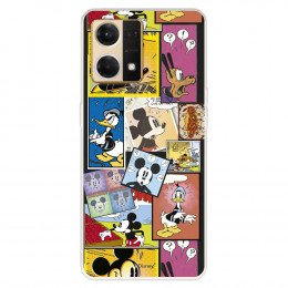 Funda para Oppo Reno 7 4G Oficial de Disney Mickey Comic - Clásicos Disney