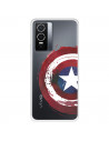 Funda para Vivo Y76 5G Oficial de Marvel Capitán América Escudo Transparente - Marvel