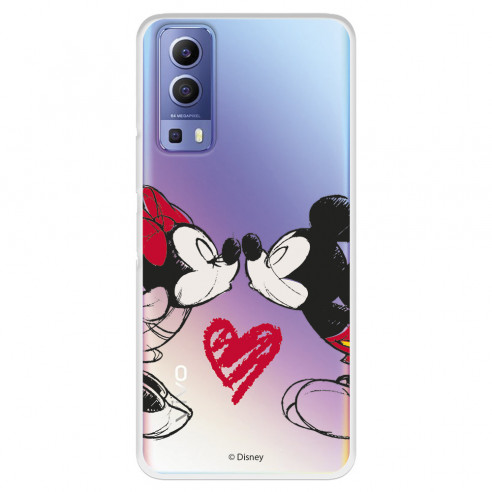 Coque pour Vivo Y52 5G Officielle de Disney Mickey et Minnie Bisou - Classiques Disney