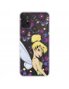 Funda para Motorola Moto G10 Oficial de Disney Campanilla Flores - Peter Pan