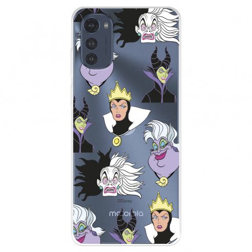 Funda para Motorola Moto E32 Oficial de Disney Villanas Patrón - Villanas Disney