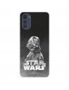 Funda para Motorola Moto E32 Oficial de Star Wars Darth Vader Fondo negro - Star Wars