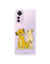 Funda para Xiaomi Mi 12 Lite 5G Oficial de Disney Simba y Nala Silueta - El Rey León