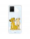 Funda para Vivo Y21 Oficial de Disney Simba y Nala Silueta - El Rey León