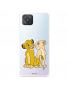 Funda para Oppo A92S Oficial de Disney Simba y Nala Silueta - El Rey León