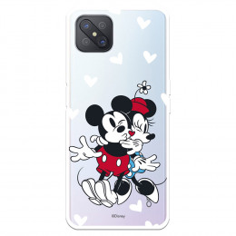 Funda para Oppo A92S Oficial de Disney Mickey y Minnie Classic Love - Clásicos Disney